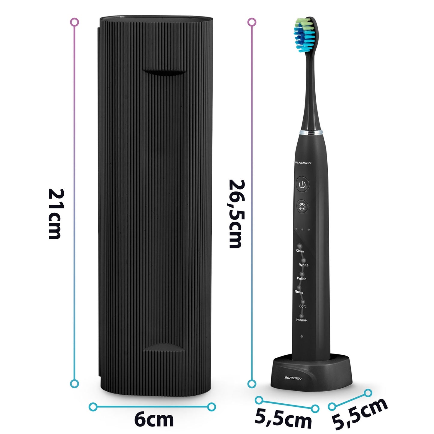 Berdsen Galaxy sonic toothbrush, black