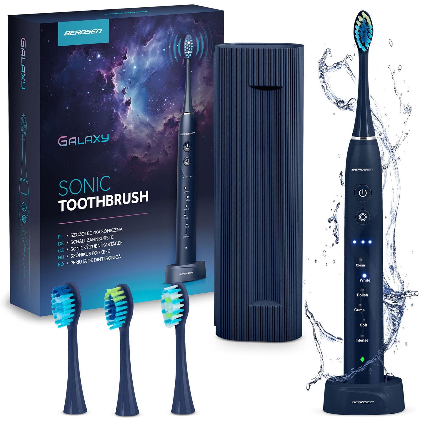 Berdsen Galaxy sonic toothbrush, navy blue