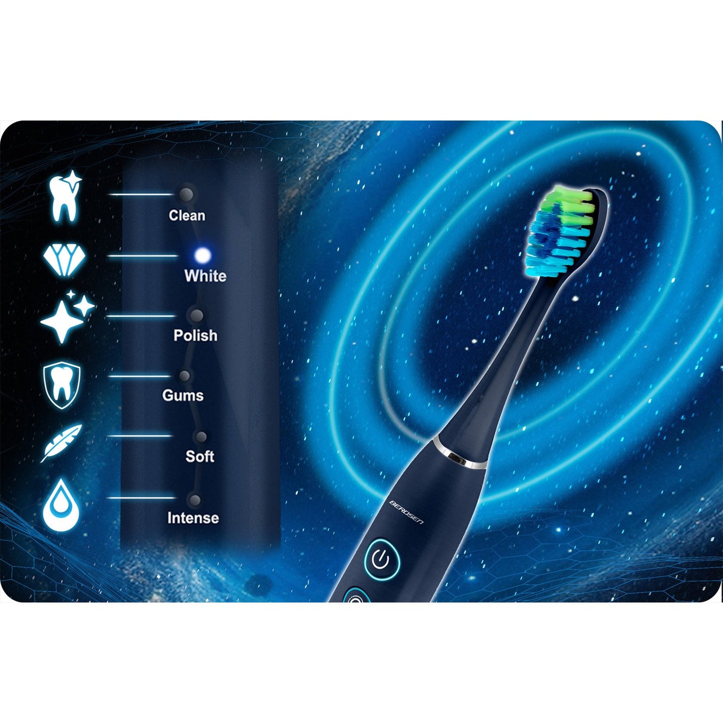 Berdsen Galaxy sonic toothbrush, navy blue