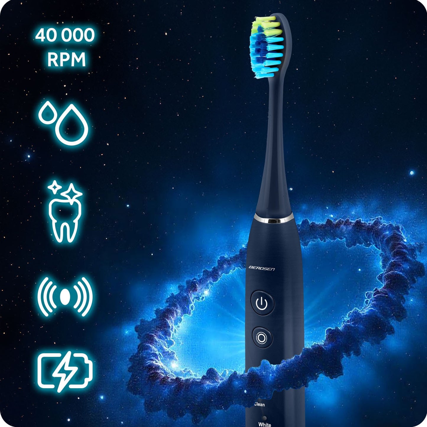 Berdsen Galaxy sonic toothbrush, navy blue
