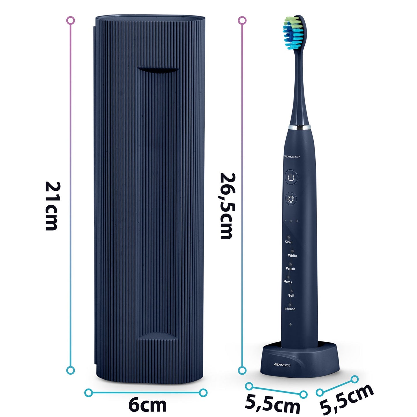 Berdsen Galaxy sonic toothbrush, navy blue