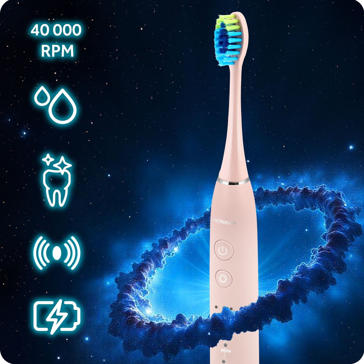 Berdsen Galaxy sonic toothbrush, pink