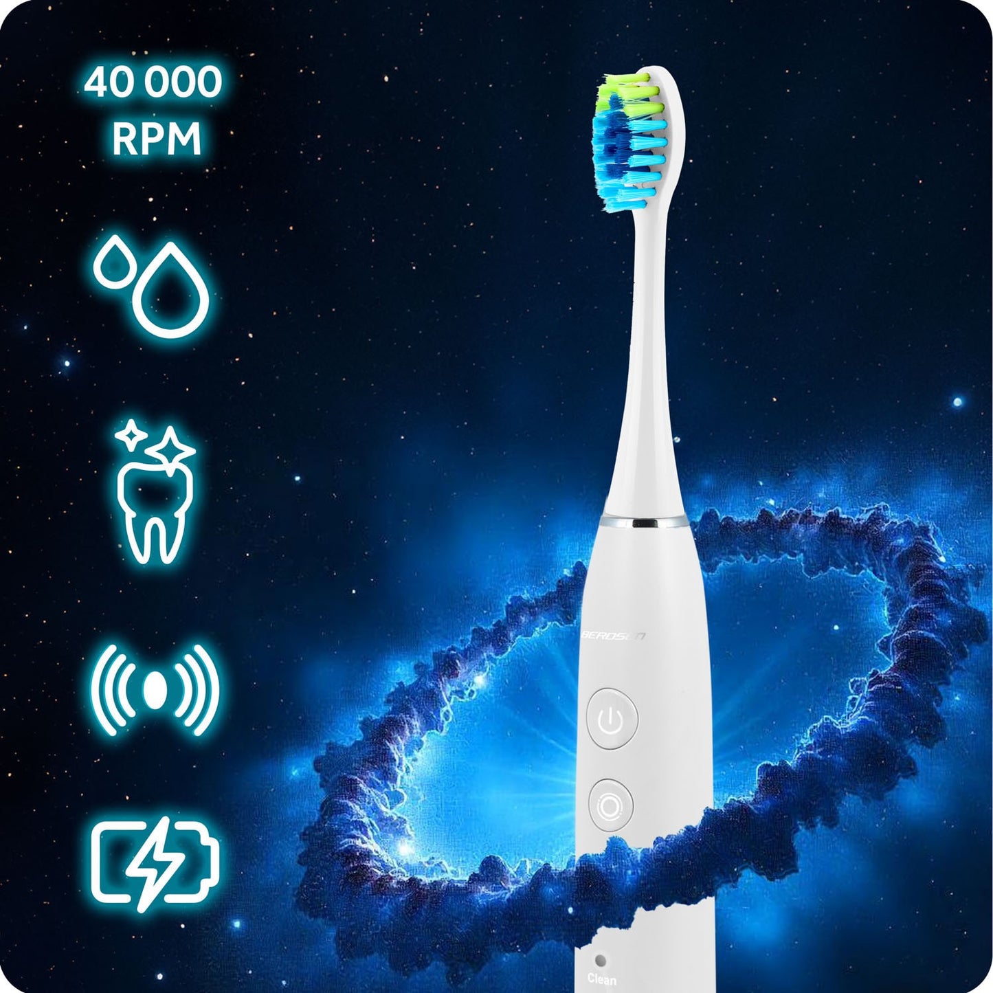 Berdsen Galaxy sonic toothbrush white