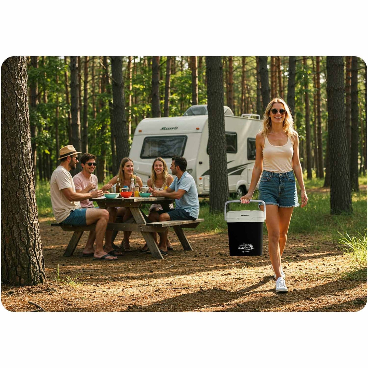 Berdsen Icemax tourist refrigerator 26 liters ECO mode - black