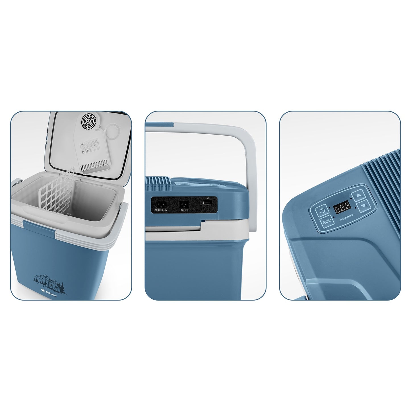 Berdsen Icemax tourist refrigerator 26 liters ECO mode - blue