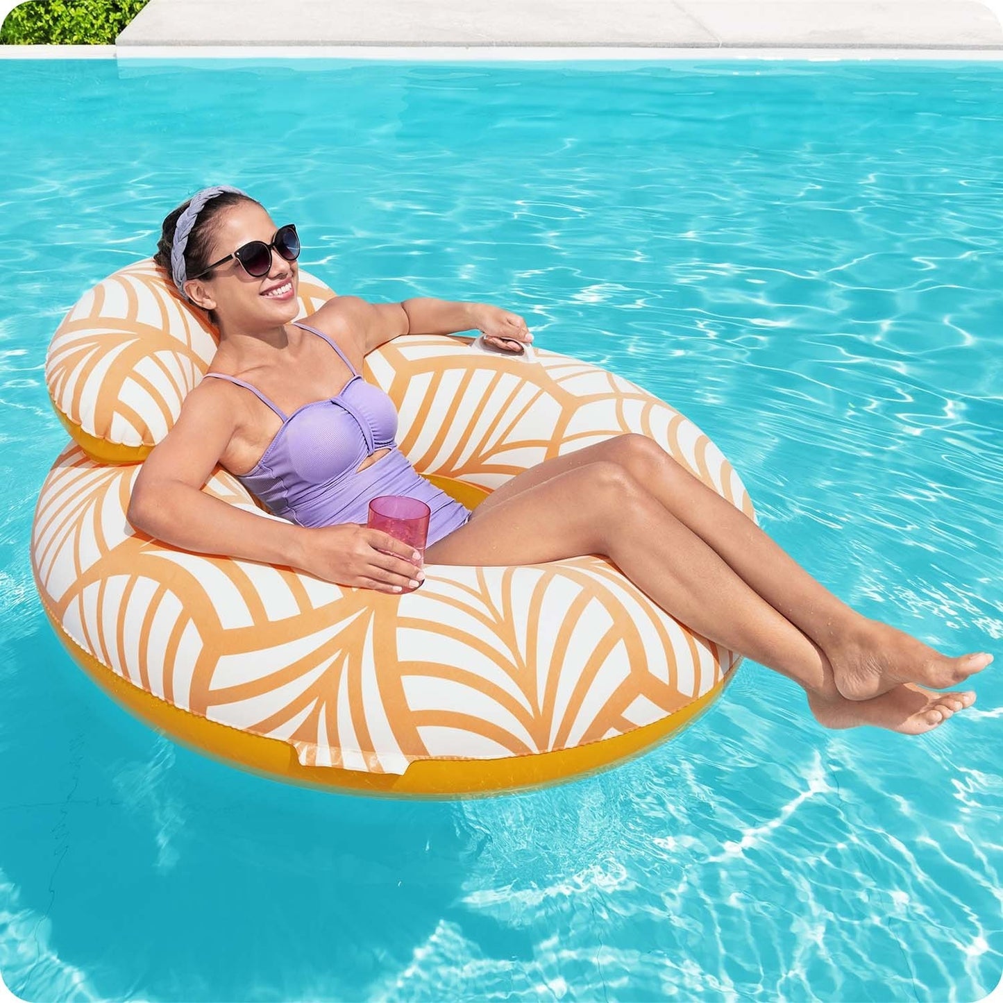 Bestway 43643 swimming ring with backrest