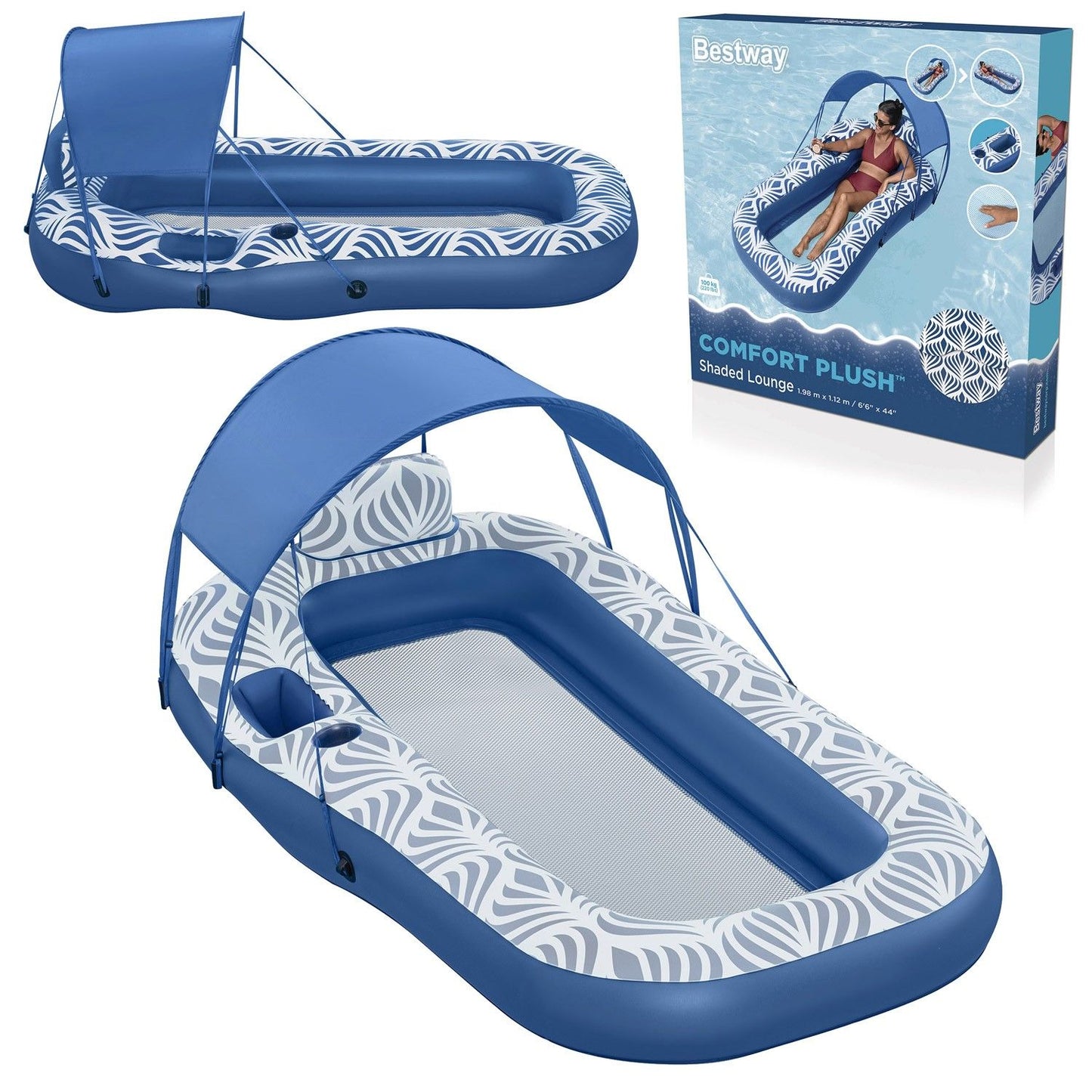 Bestway 43732 swimming mattress with canopy