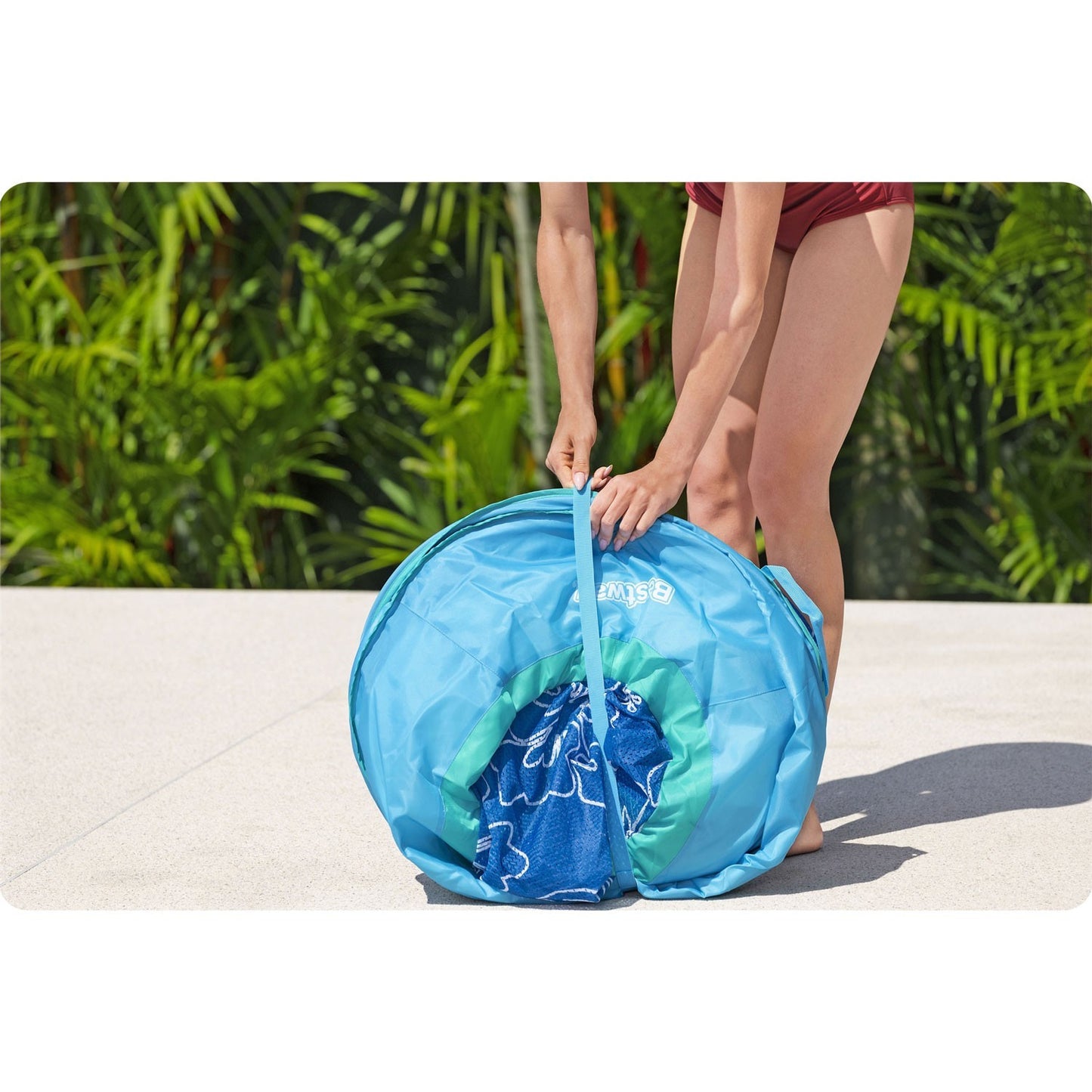 Bestway 43733 inflatable swimming mattress with backrest