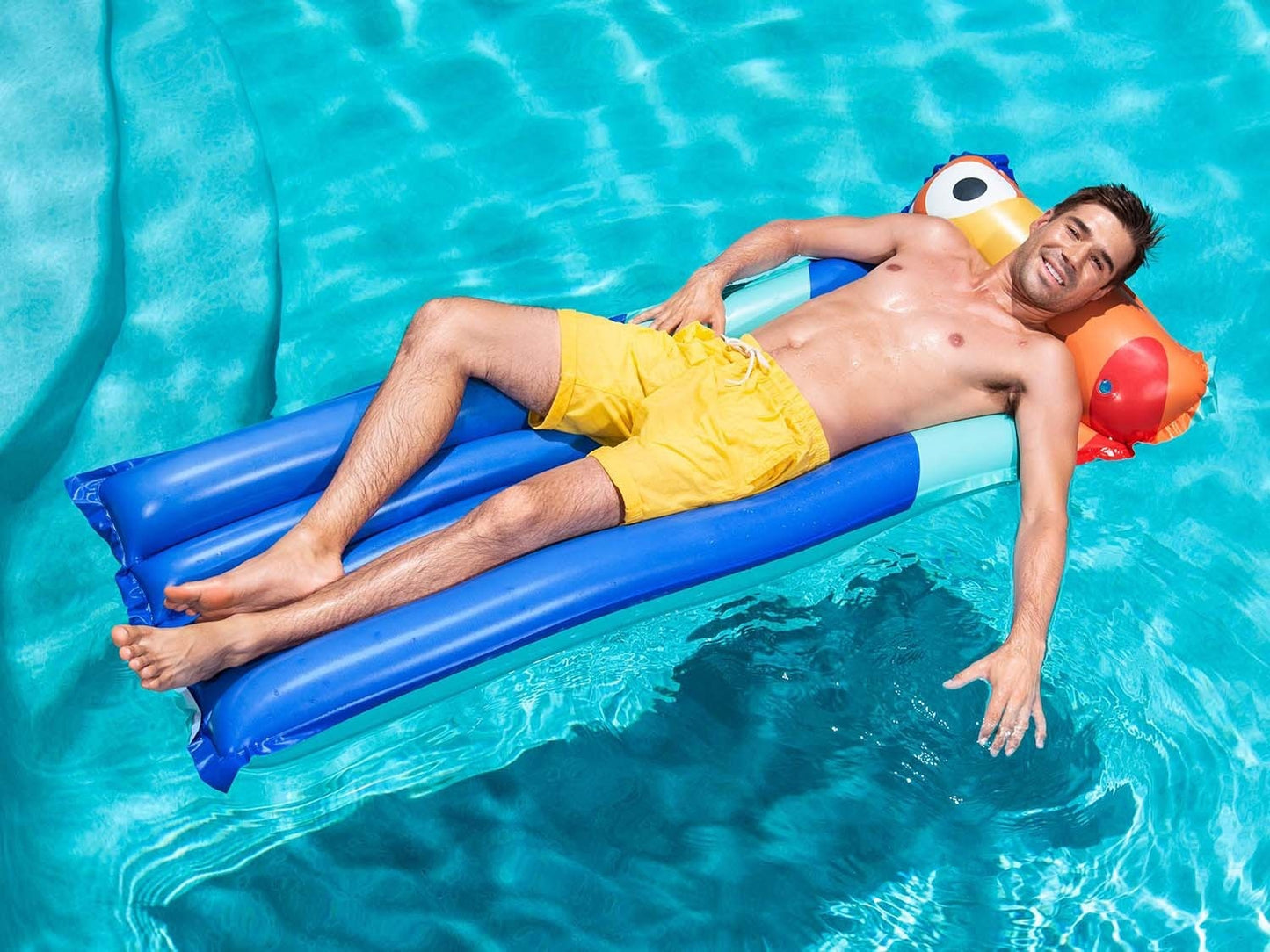 Bestway 44021 blue flamingo inflatable mattress
