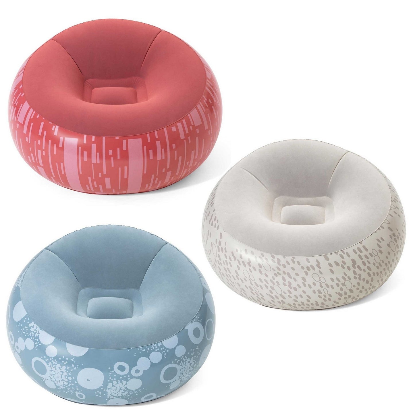 Bestway 75052 red inflatable pouffe chair