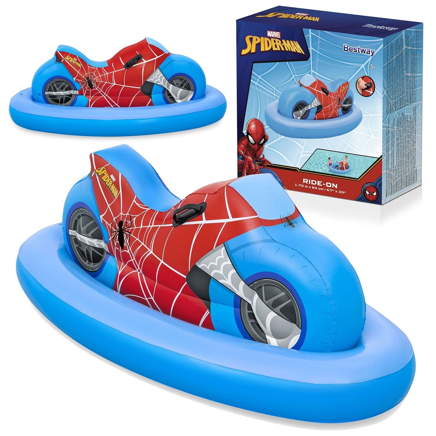 Bestway 98794 Spider-Man inflatable motorbike
