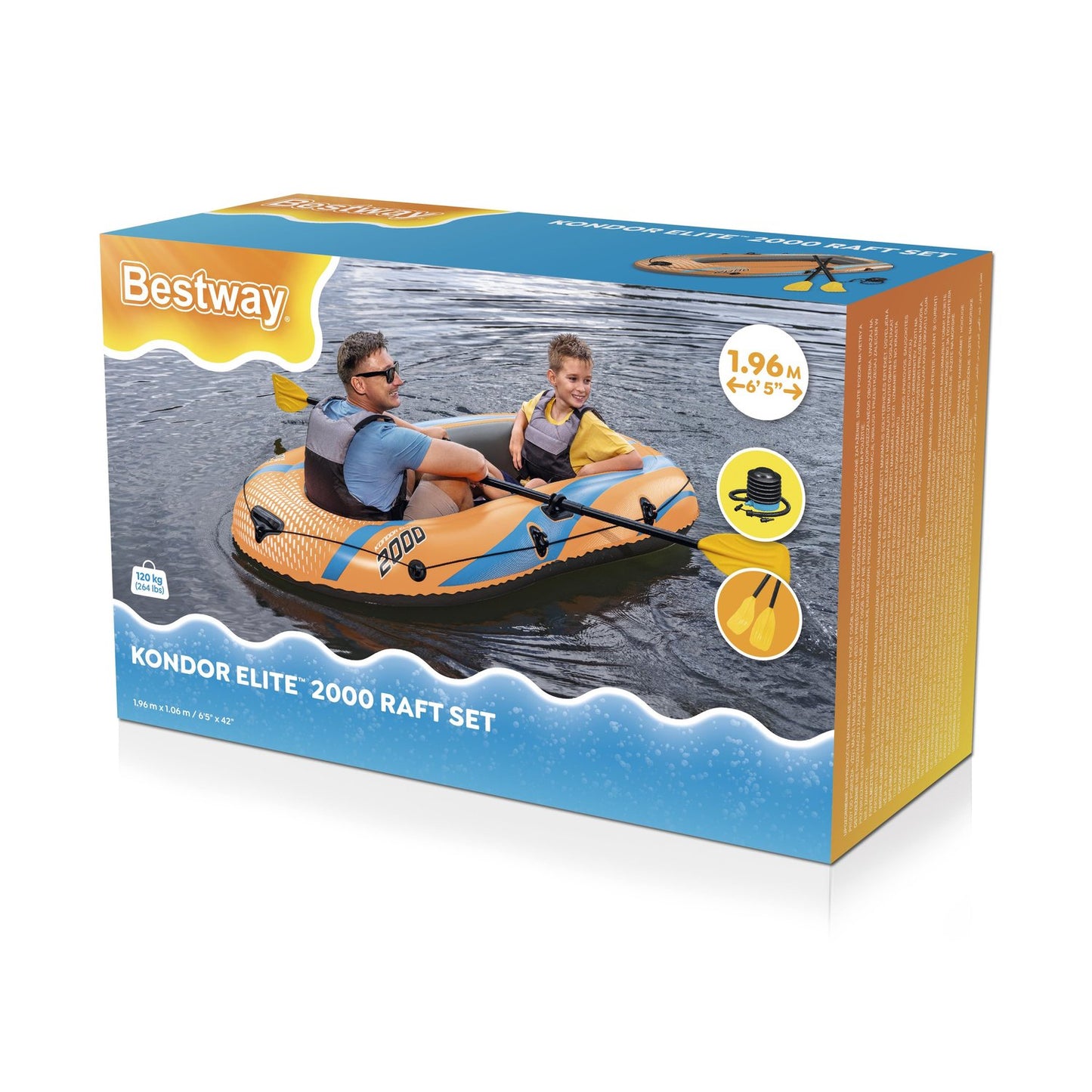 Bestway Kondor Elite 2000 Raft Set 196 X 106 Cm