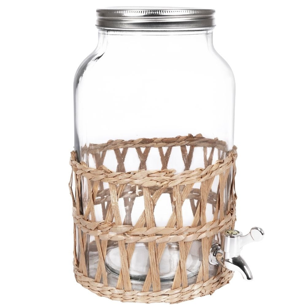 Beverage can with faucet for lemonade and bonfires at parties
