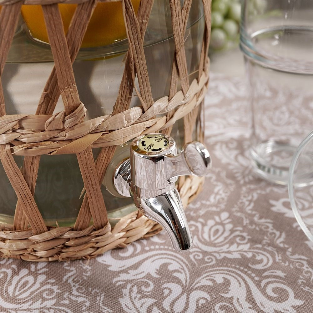 Beverage can with faucet for lemonade and bonfires at parties