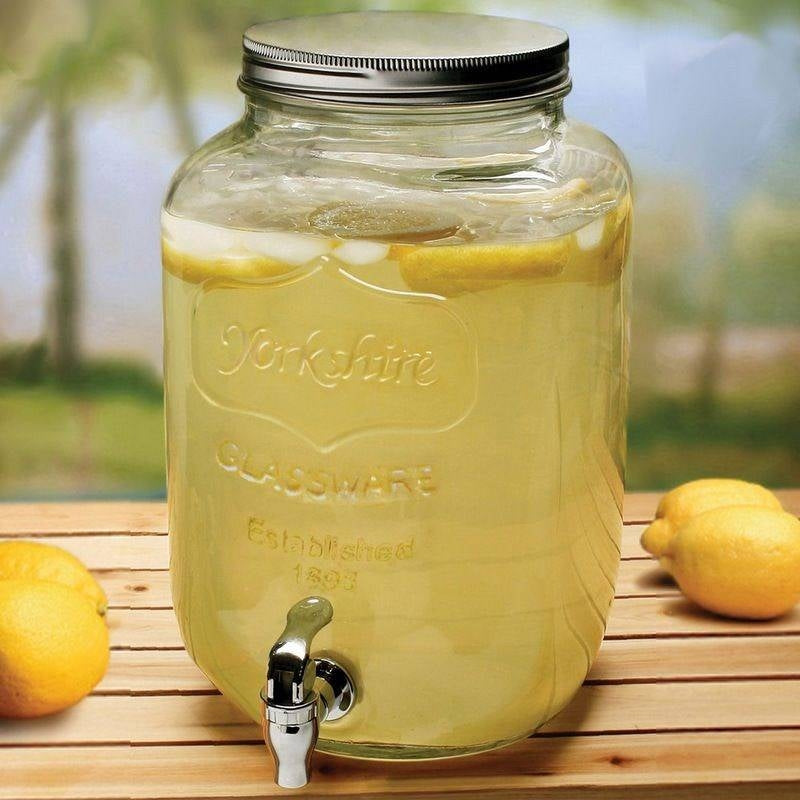 Beverage can with faucet for summer parties and bonfires