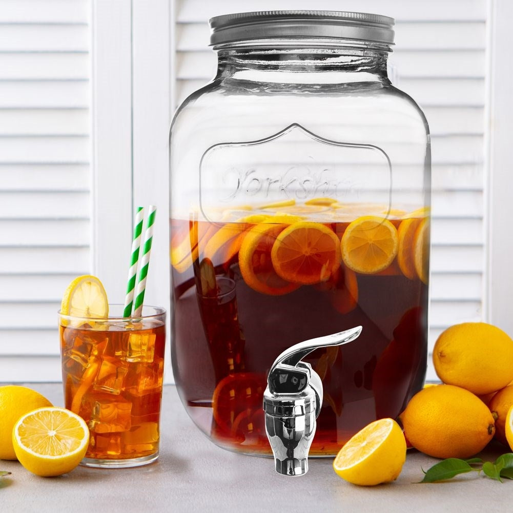 Beverage can with faucet for summer parties and bonfires
