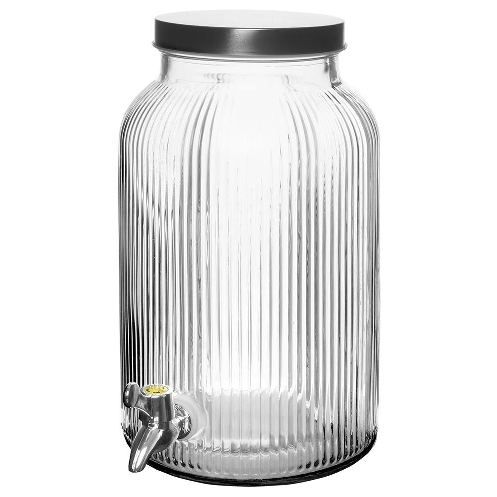 Beverage container with faucet for summer lemonade and party punch