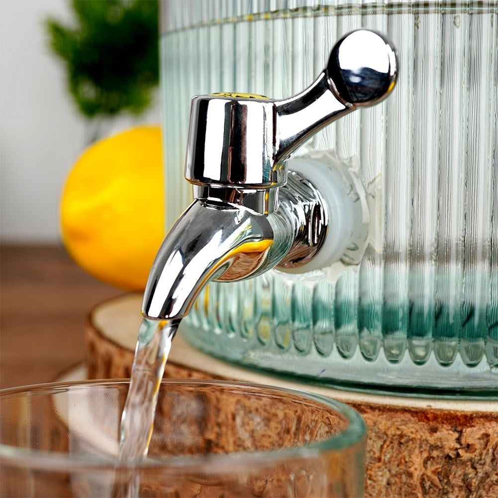 Beverage container with faucet for summer lemonade and party punch