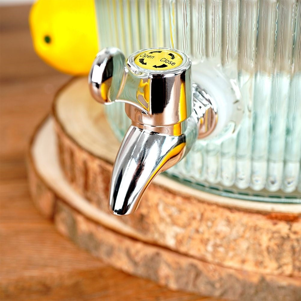 Beverage container with faucet for summer lemonade and party punch