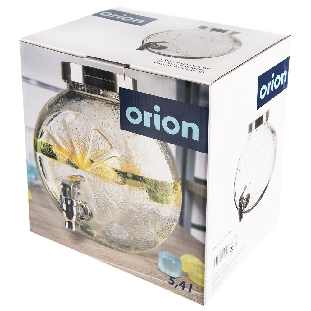Beverage container with faucet - lemon-shaped serving