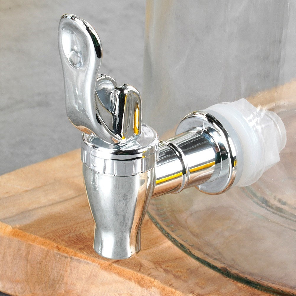 Beverage container with tap for lemonade and bonfire