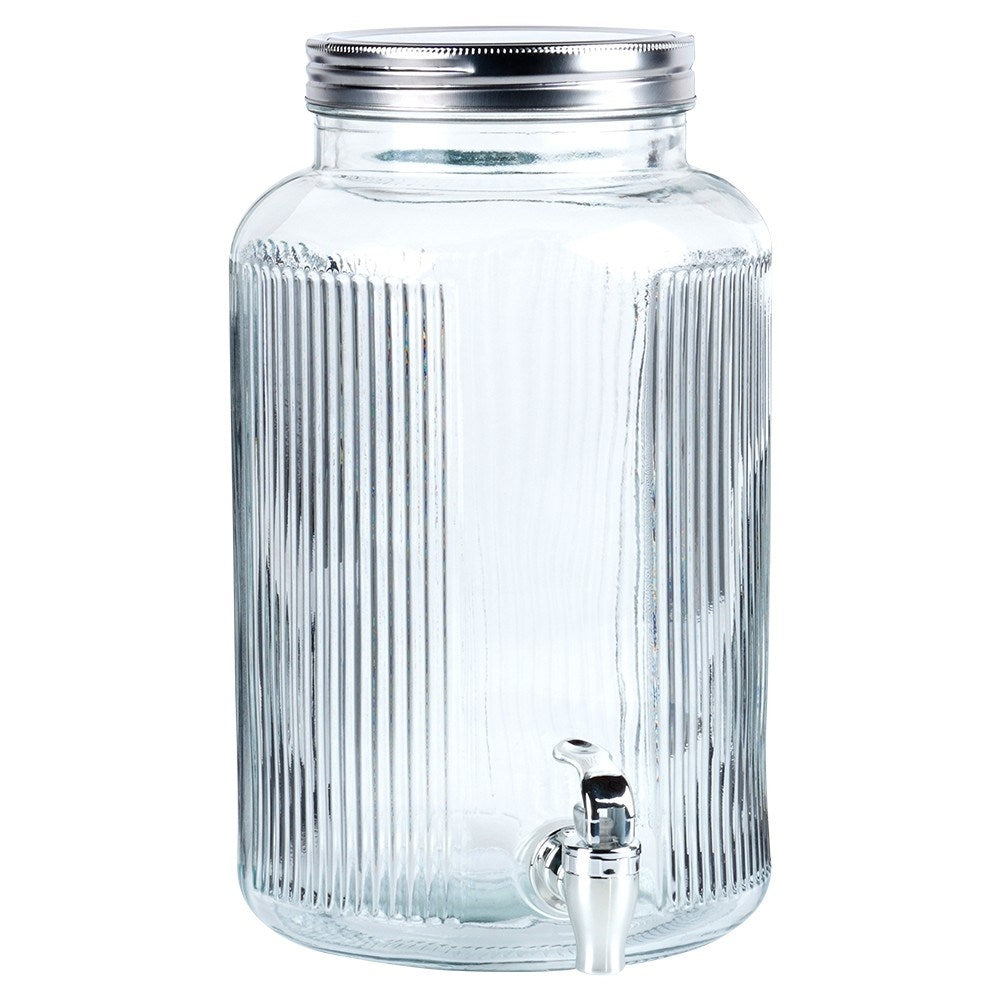 Beverage container with tap for lemonade and bonfire