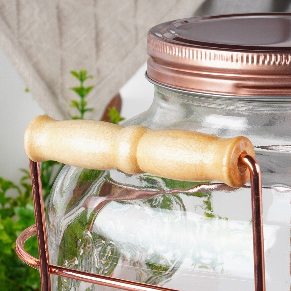 Beverage dispenser with faucet and stand