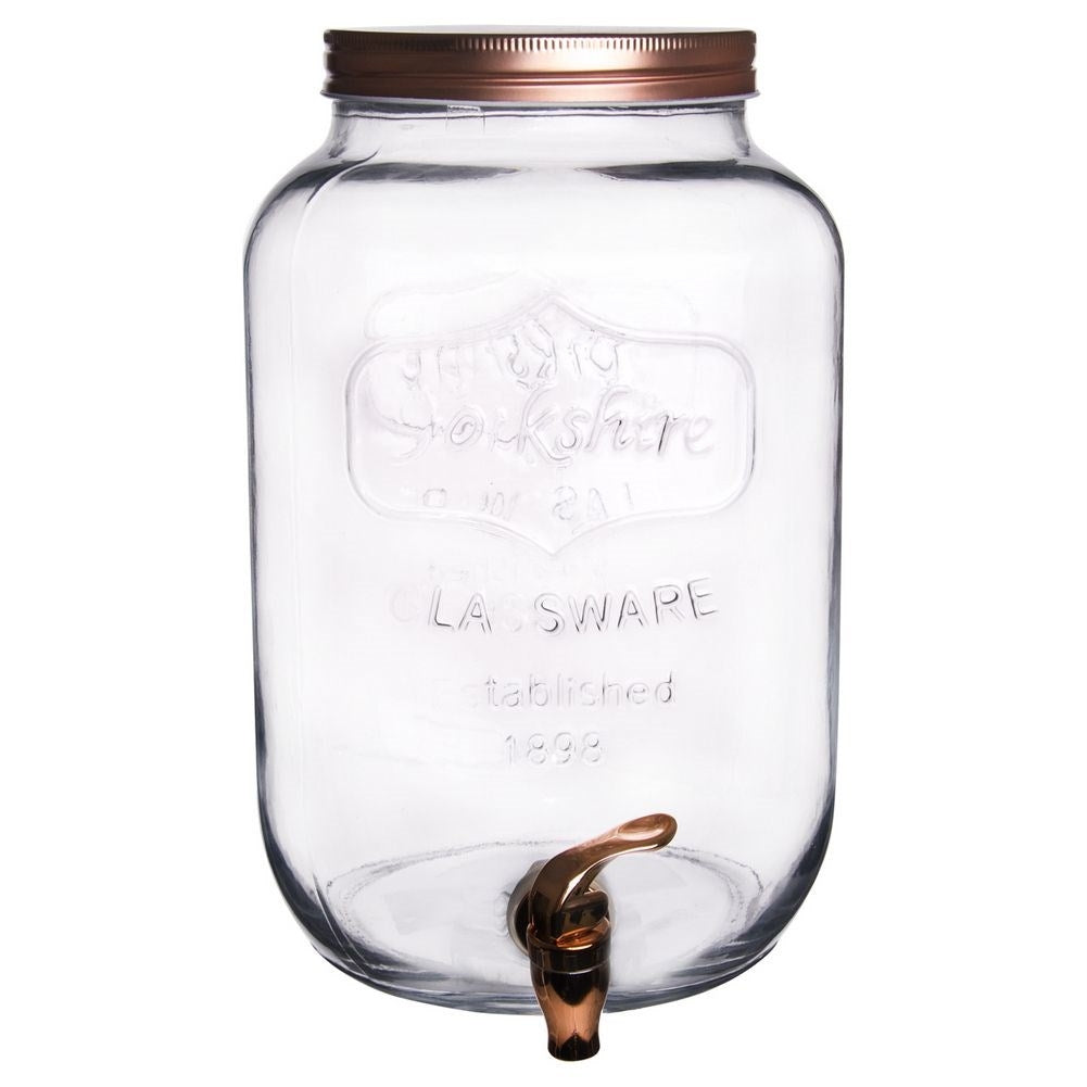 Beverage dispenser with faucet for lemonade and bonfire