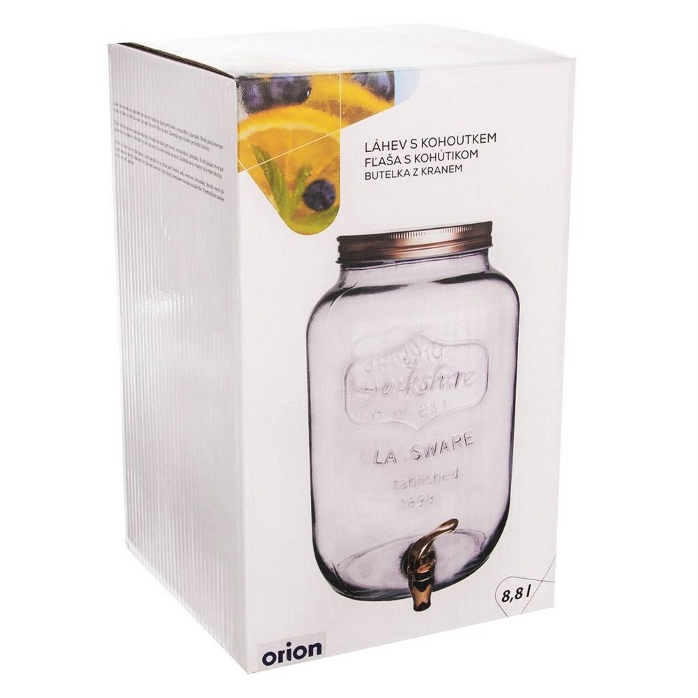 Beverage dispenser with faucet for lemonade and bonfire