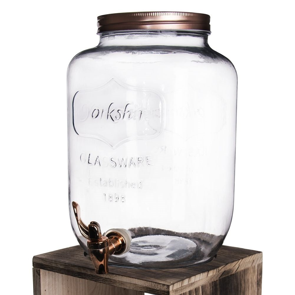 Beverage dispenser with faucet for lemonade and bonfire