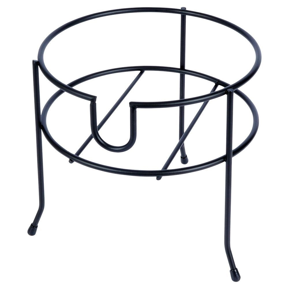 Beverage stand in black metal for easy pouring