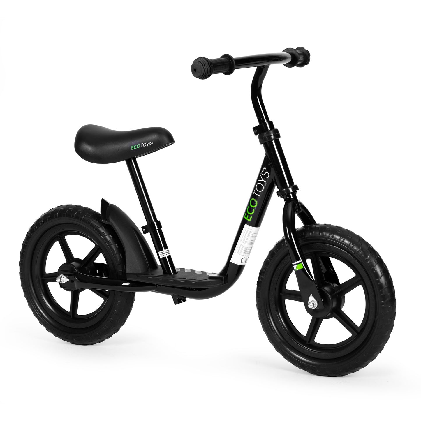 Bicycle, balance bike with platform for children, ride-on, EVA wheels ECOTOYS , black