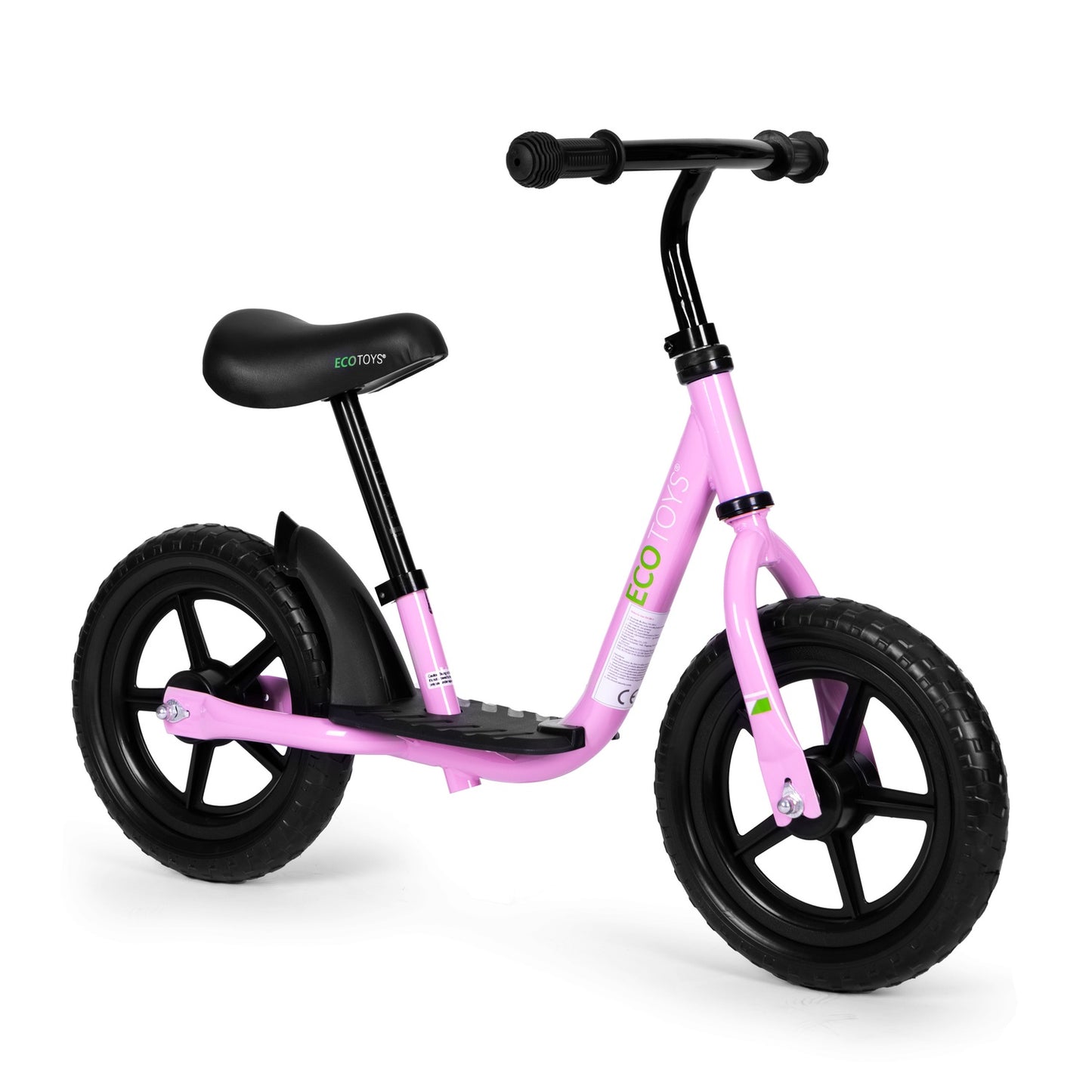 Bicycle, balance bike with platform for children, ride-on, EVA wheels ECOTOYS , pink
