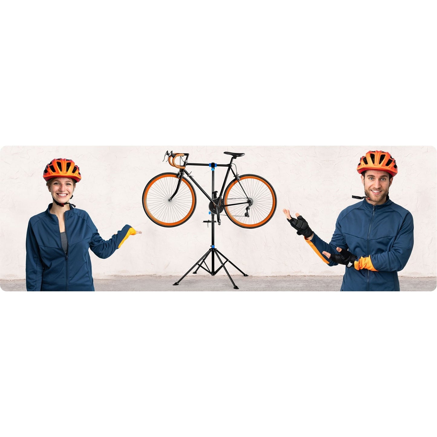 Bicycle repair stand MB3 in black steel