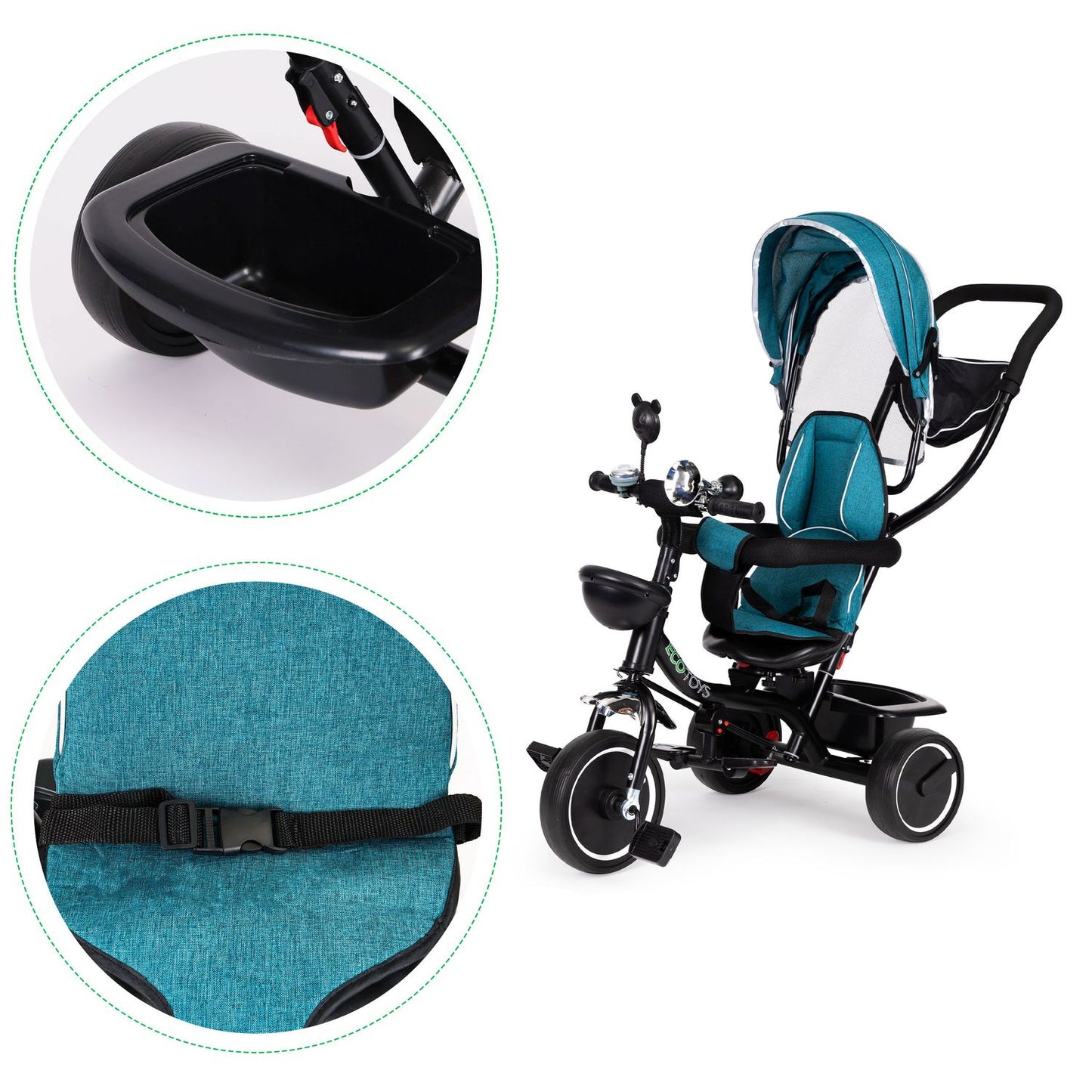 Bicycle tricycle stroller swivel seat