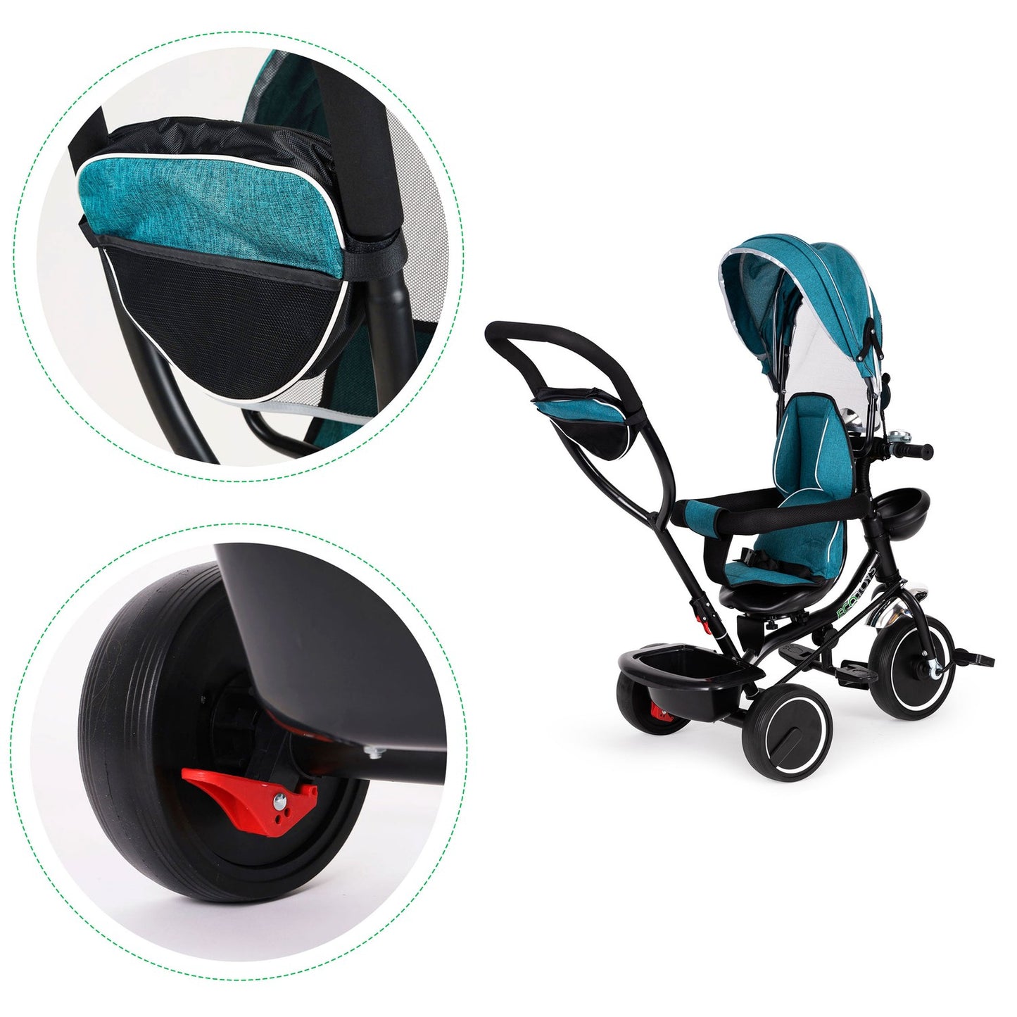 Bicycle tricycle stroller swivel seat