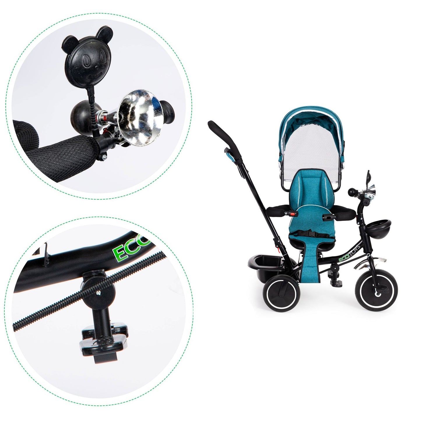 Bicycle tricycle stroller swivel seat