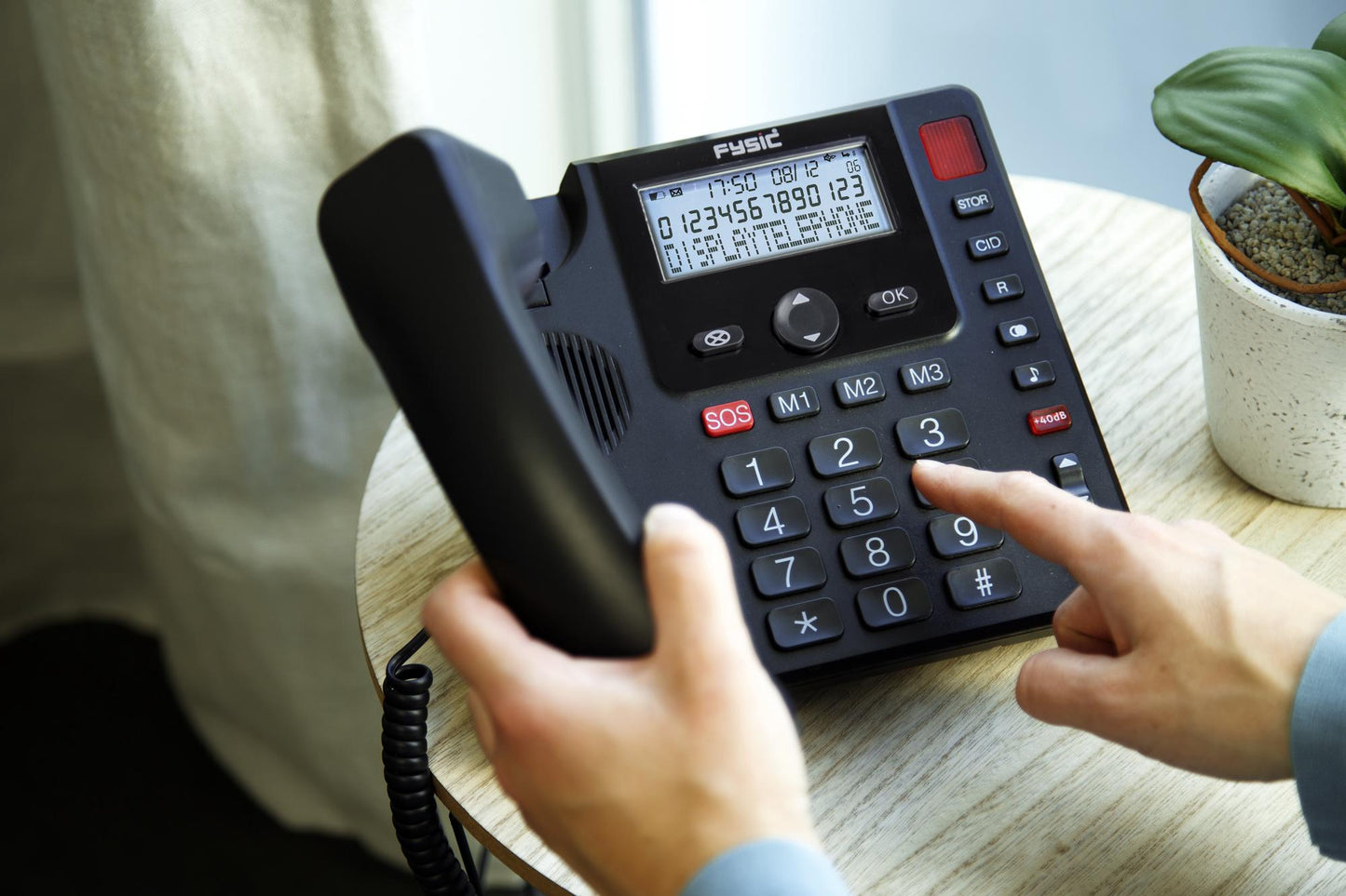 Big Button Corded Phone for Seniors, Black, Extra Loud