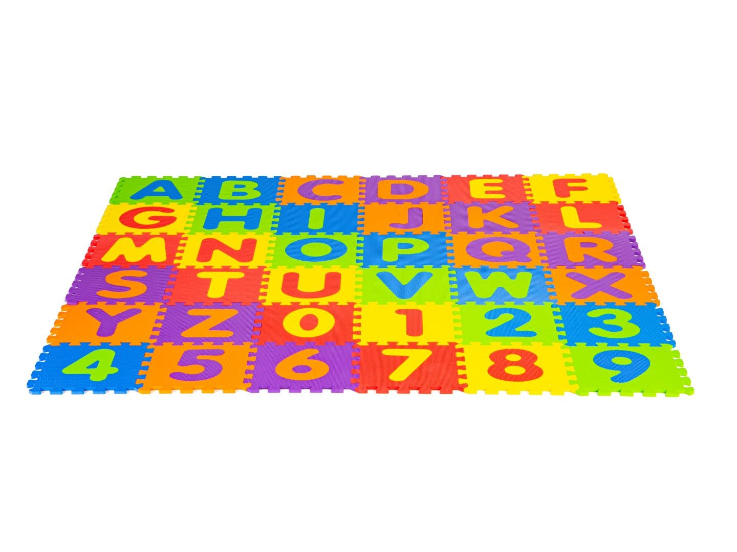 Big foam EVA mat for children letters numbers 178x178 cm 36 pcs.