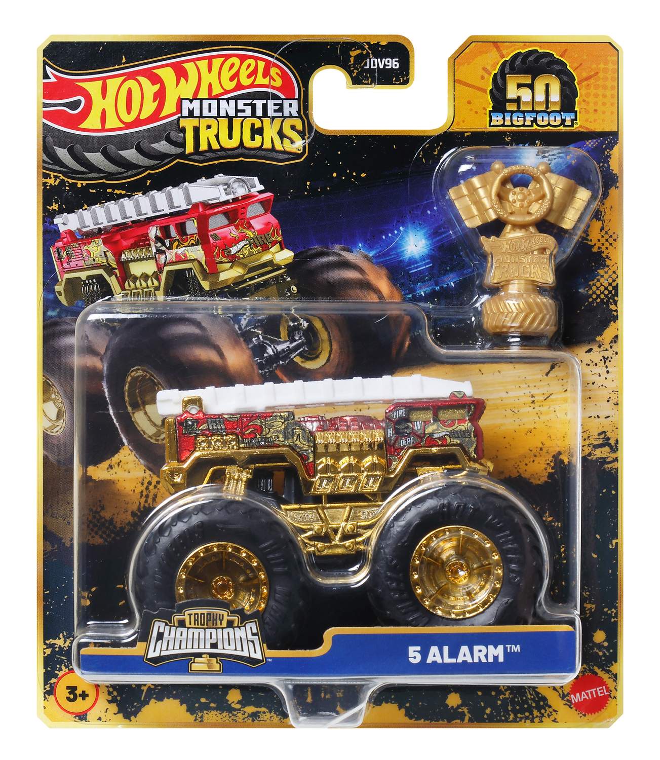 Monster Truck Bigfoot 1:64 Scale, Gold Trophy Edition