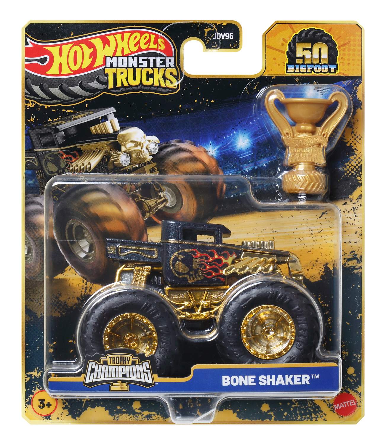 Monster Truck Bigfoot 1:64 Scale, Gold Trophy Edition