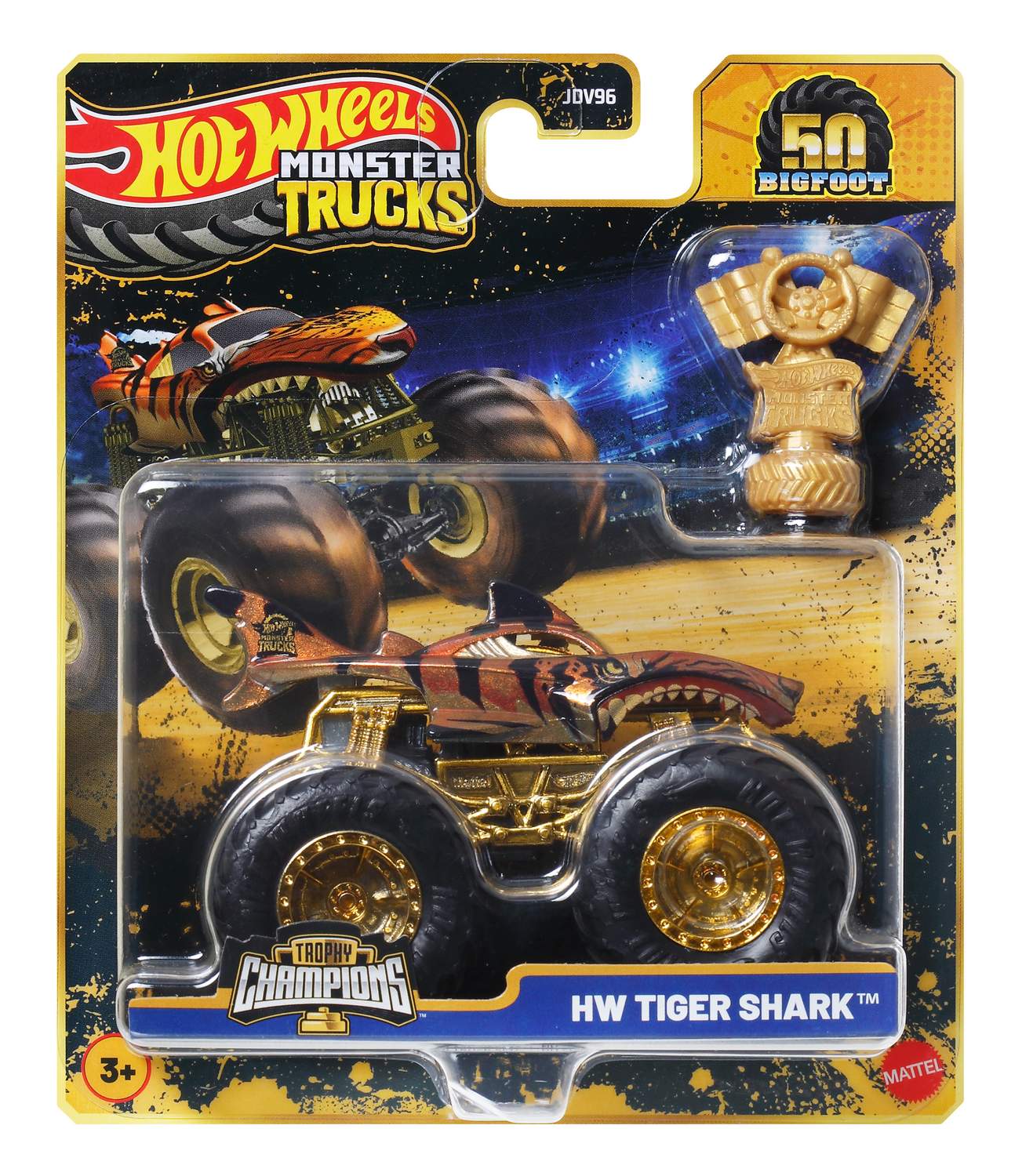 Monster Truck Bigfoot 1:64 Scale, Gold Trophy Edition