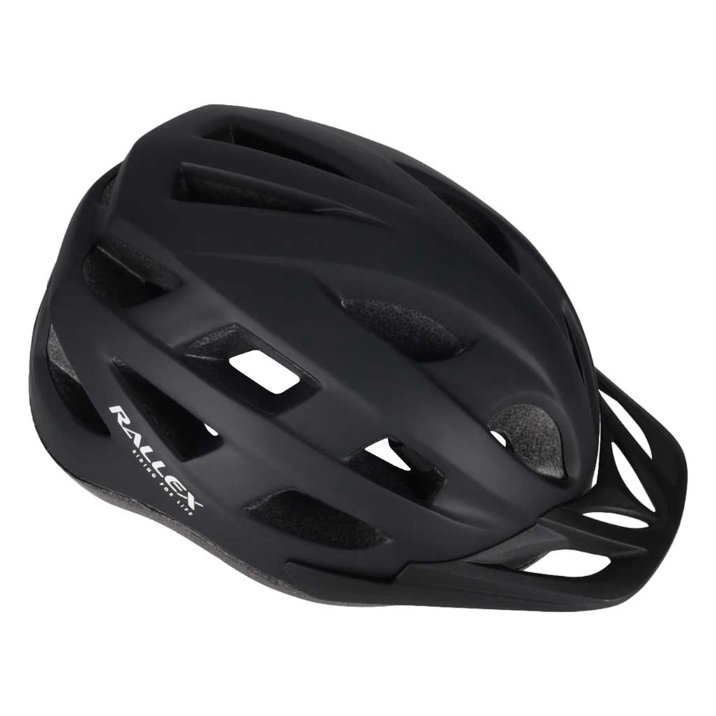 Bike Helmet With Visor, Adjustable, Black M 54–58 cm