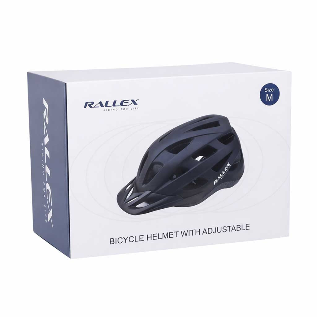 Bike Helmet With Visor, Adjustable, Black M 54–58 cm