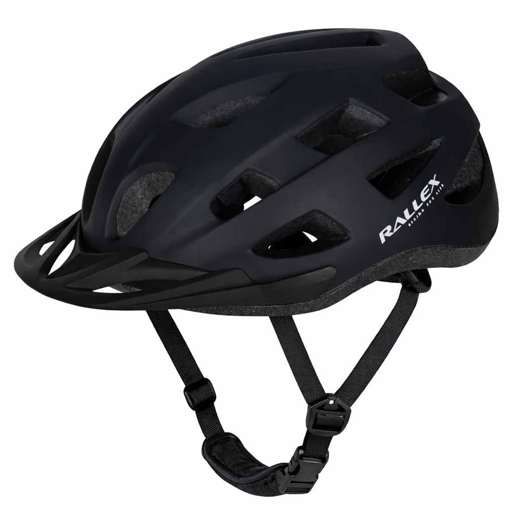 Bike Helmet With Visor, Adjustable, Black M 54–58 cm