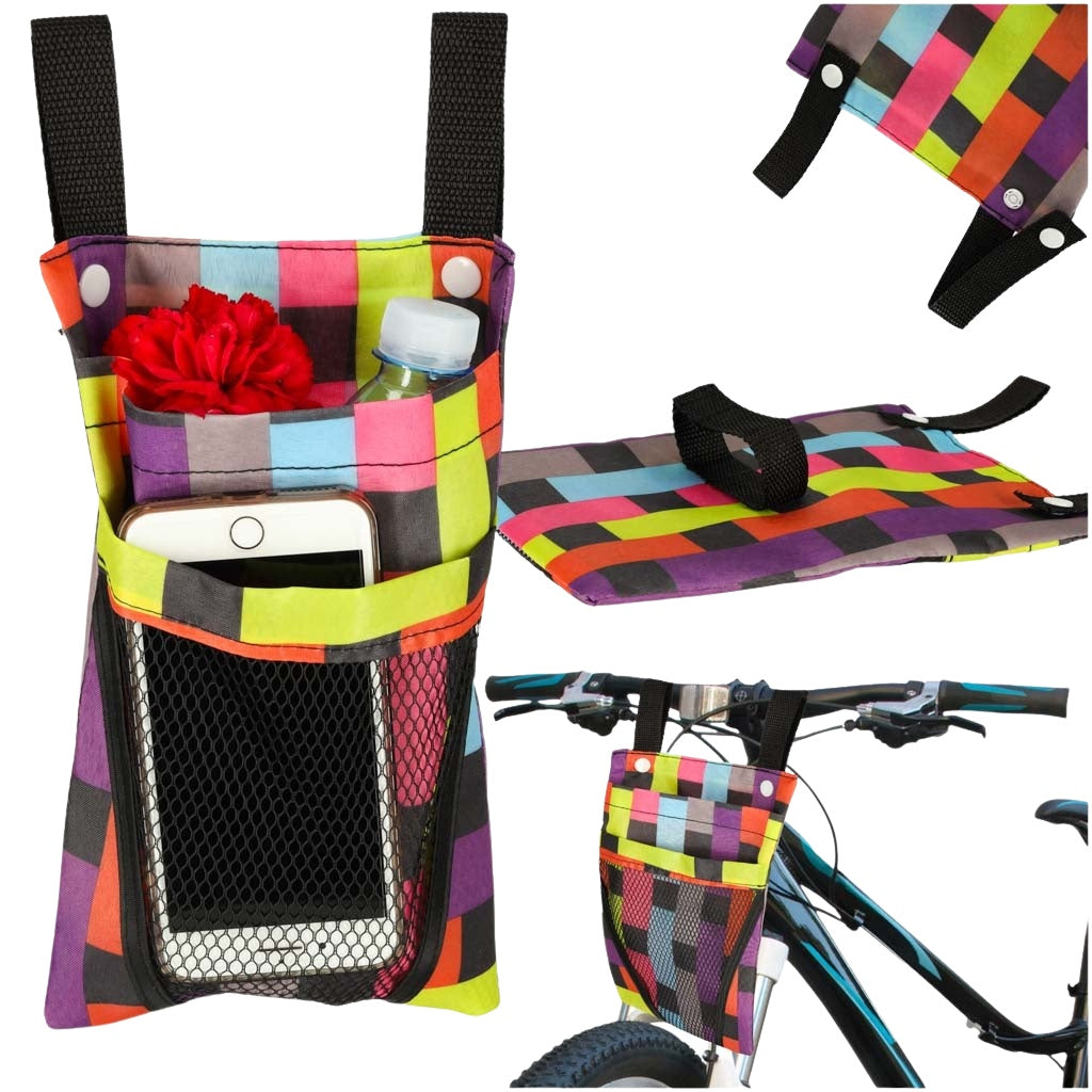 Bike handlebar bag zebra pattern