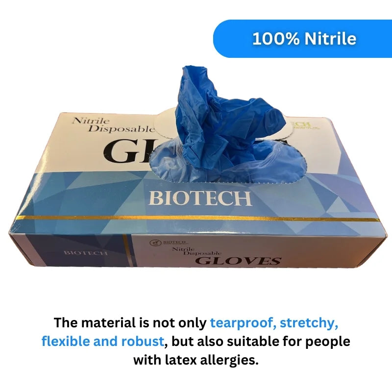 Biotech BTS-00850: Nitrile Disposable Gloves - Small