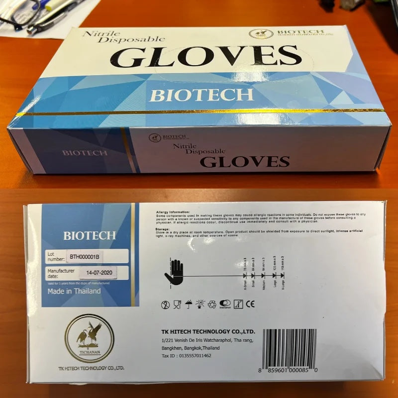 Biotech BTS-00850: Nitrile Disposable Gloves - Small