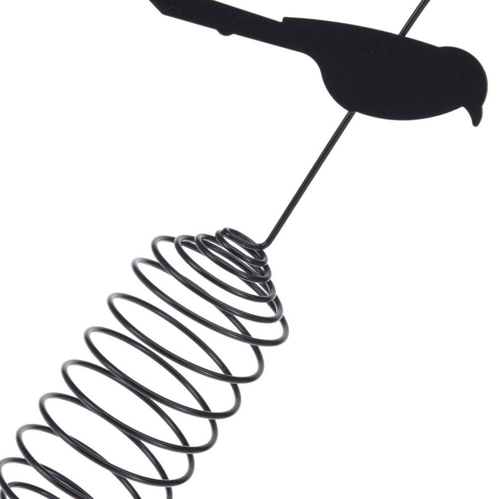 Bird feeder in black metal for tallow balls with feather design