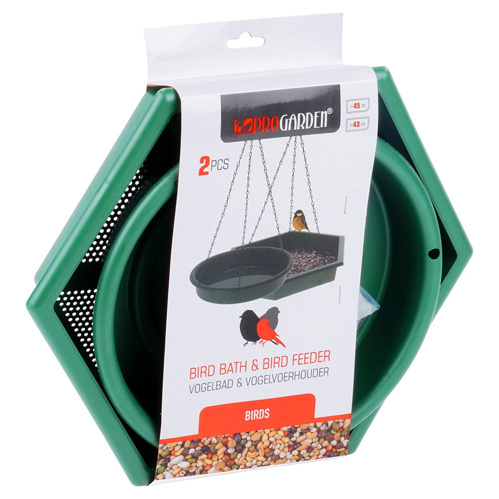 Bird feeder with waterer 2 pcs.